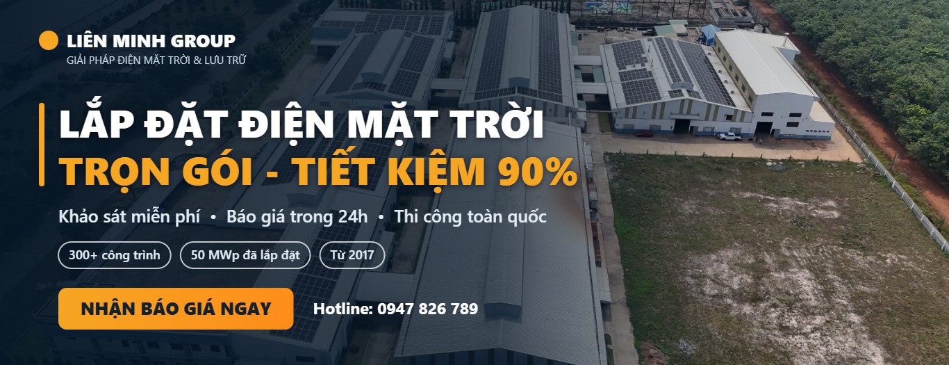 Lắp đặt điện mặt trời nhà xưởng trọn gói