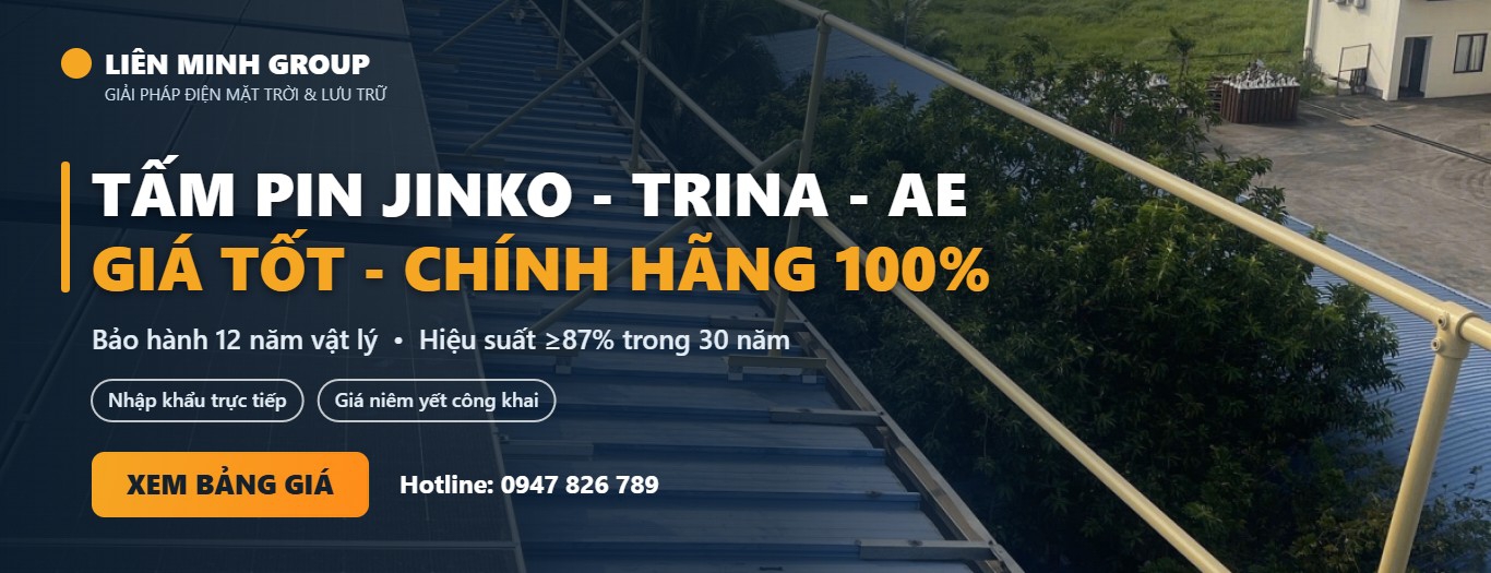 Tấm pin năng lượng mặt trời chính hãng