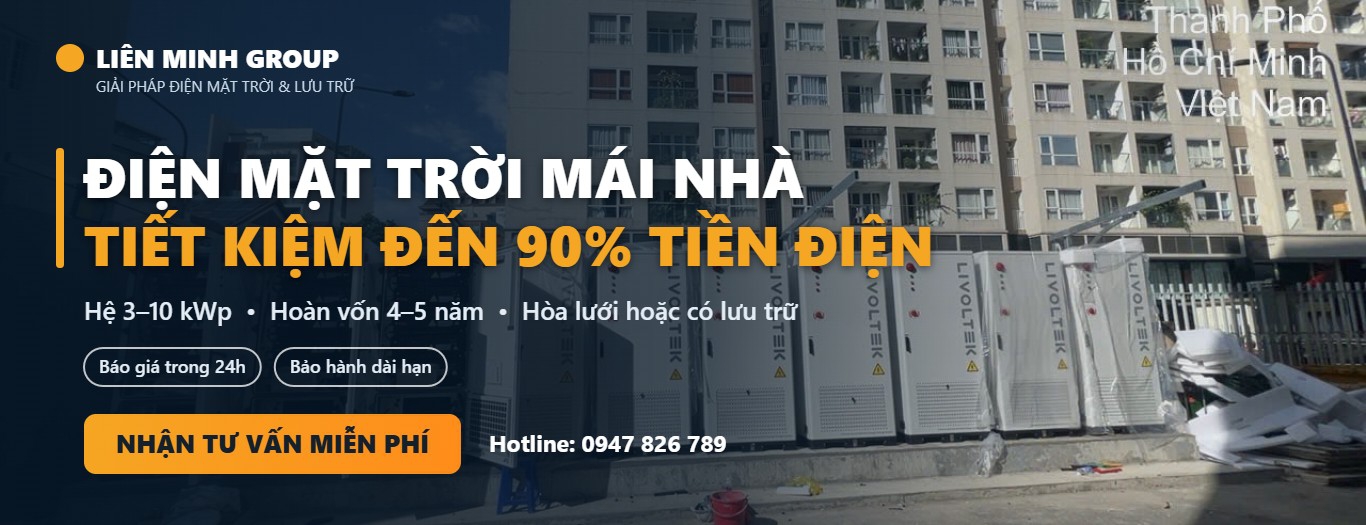 Điện mặt trời mái nhà cho hộ gia đình